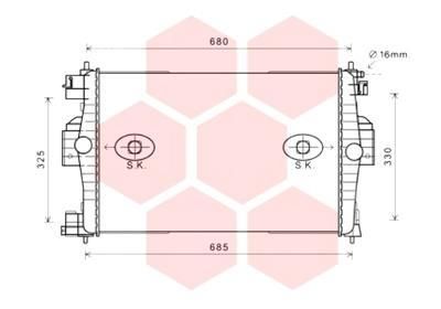 VAN WEZEL Radiaator,mootorijahutus 09002280